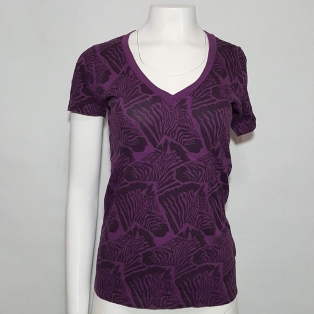 Matix V-Neck T-Shirt Zebra